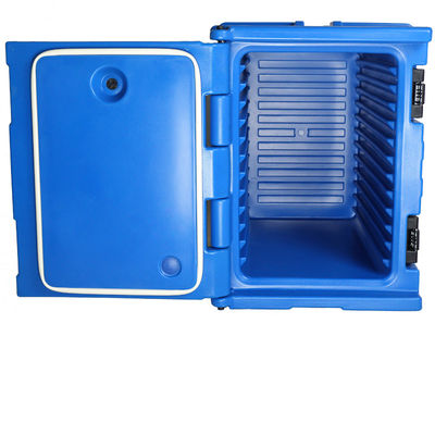 Industrial 100L Hot Food Transport Container with Drain Valve LLDPE Insulated Four-Wheel Catering Box