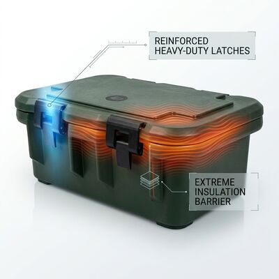 25L Military Insulated Food Containers Portable GN Pan Carrier Hot Meal Delivery Army Field Feeding