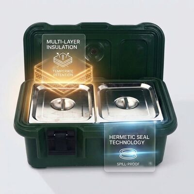 Mobile Field Kitchen Insulated Food Carrier for Rapid Troop Ration Supply