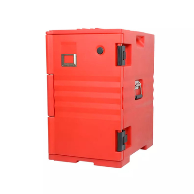 90L Red LLDPE Insulated Food Pan Carrier With Detachable Lid 63.5*46*64cm