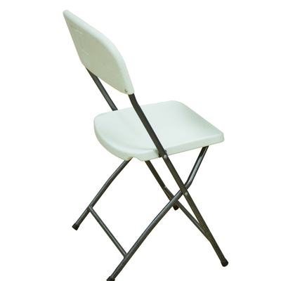 Outdoor White Plastic Metal Folding Chairs For Events Garden Party Chairs