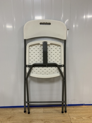 Outdoor White Plastic Metal Folding Chairs For Events Garden Party Chairs