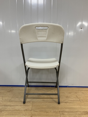 Outdoor White Plastic Metal Folding Chairs For Events Garden Party Chairs