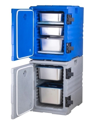 Blue Insulated Food Pan Carrier With Nylon Handles 90L Capacity For Easy Transport