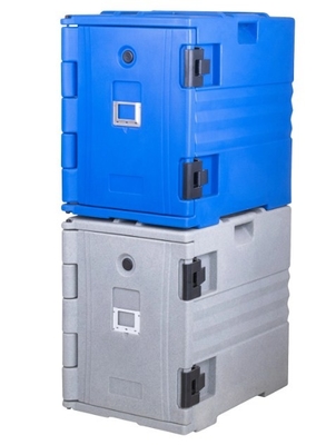 Blue Insulated Food Pan Carrier With Nylon Handles 90L Capacity For Easy Transport