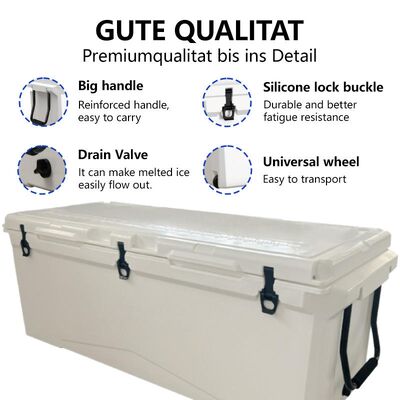 240QT Modern Rotomolded Cooler Box – Large Insulated Ice Chest for Outdoor Use
