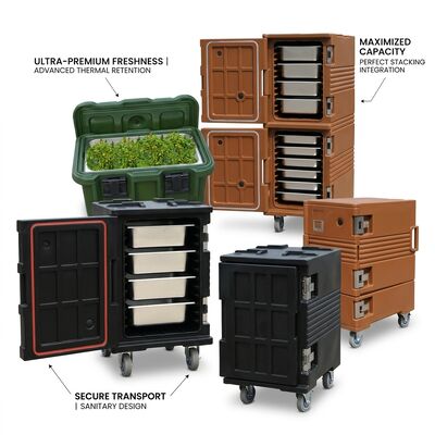 Rotomolded Food Carrier 95L Military Grade Insulated Food Pan Transport Box Heavy-Duty GN Pan Carrier