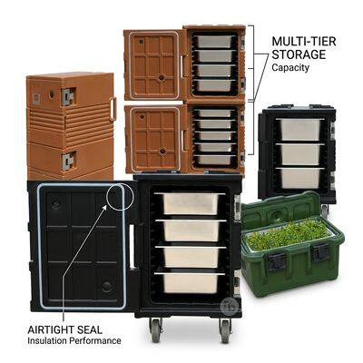 Insulated Cater Box 28L Compact Rotomolded Catering Box Food Container Thermal Delivery Box