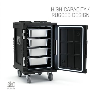 82L Insulated Food Pan Carrier Rotomolded Thermal Box for Catering Hot Cold Food Transport