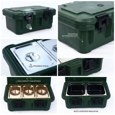 110L Military Insulated Food Containers Heavy Duty Double Wall Hot Food Pan Carrier Base Supply