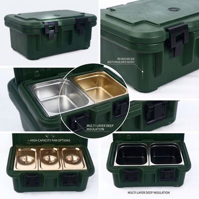 Front-Loading 45L Military Insulated Food Carrier for Armed Forces Ration Distribution