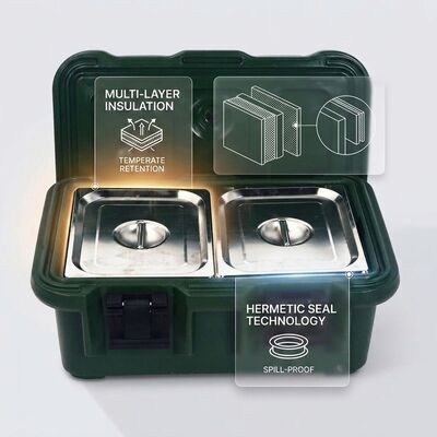 Insulated Military-Grade Thermal Soup Carrier for Field Kitchen Catering