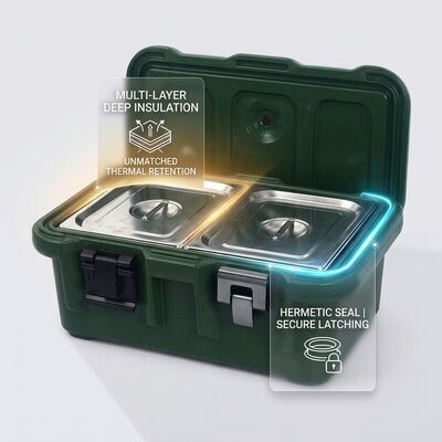 Rugged Military-Grade Thermal Soup Carrier for Large Army Battalion Catering