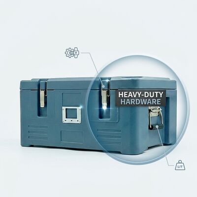 Insulated Food Pan Carrier 90L Front Loading Hot Food Transport Box LLDPE GN Pan Container 635x460x640mm