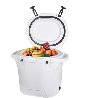 25L Rotomolded Ice Cooler , Outdoor Camping Round Cooler Box