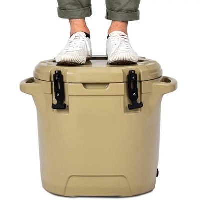 25L Rotomolded Ice Cooler , Outdoor Camping Round Cooler Box