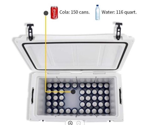 Rotomolded Fishing Cooler Box 110L Good Sealing Good Sealing
