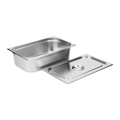 1/4 2/4 Stainless Steel Food Pan , 201 304 Stainless Steel GN Container