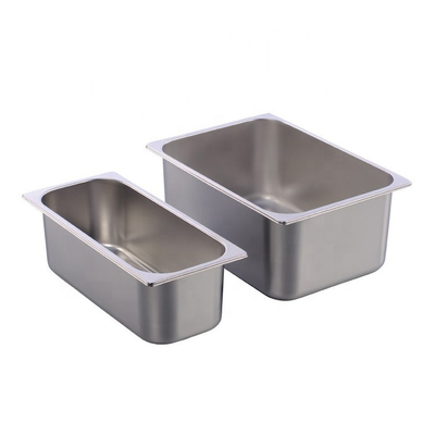 1/4 2/4 Stainless Steel Food Pan , 201 304 Stainless Steel GN Container