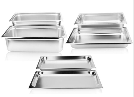 201 304 Stainless Steel Food Pan 1/1 1/2 1/3 1/4 1/6 GN pan