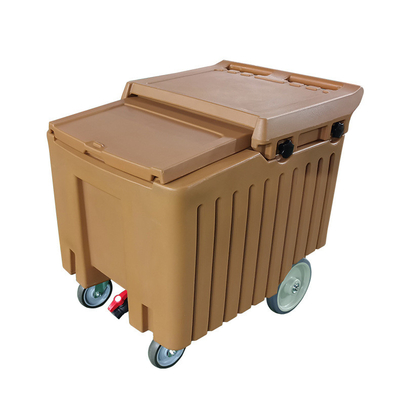 110 Liters Plastic Portable Ice Bin On Wheels For Beverage And Meal Service