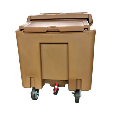 110 Liters Plastic Portable Ice Bin On Wheels For Beverage And Meal Service