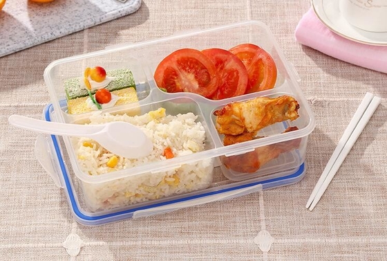 Food Grade PP Reusable Plastic Lunch Containers Lightweight Portable Cute Divider
