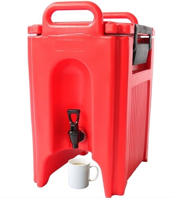 Red 20L Insulated Hot Drink Dispenser Scratch Resistant
